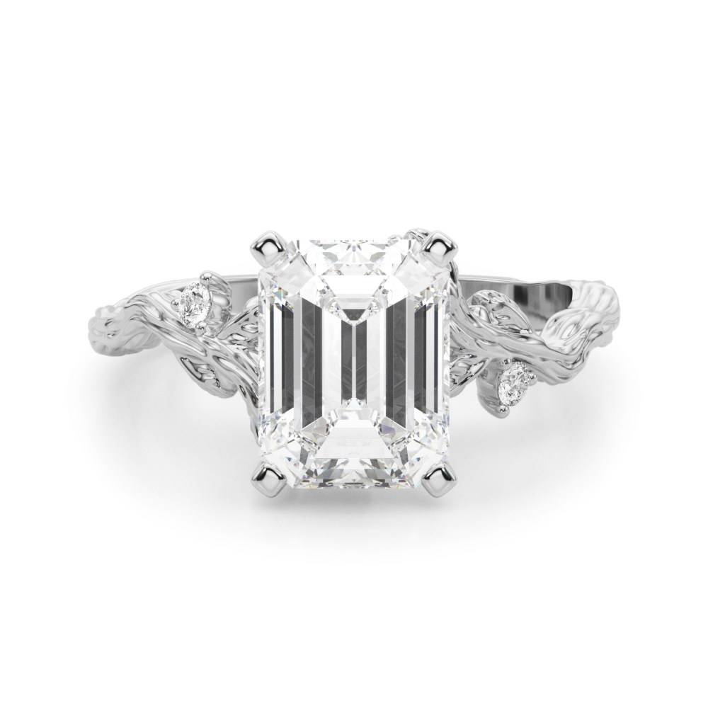 Nirosetta Lab-Created 4 Prong Set Diamond Ring