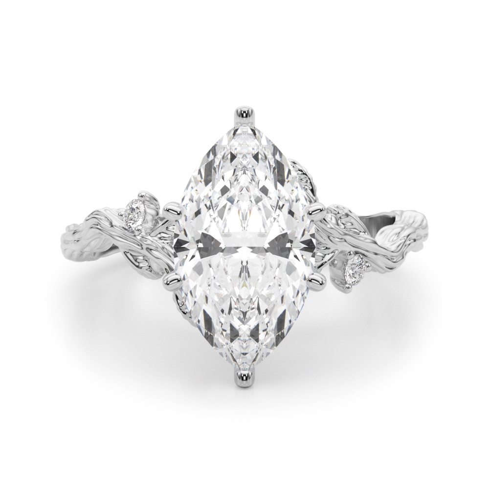 Nirosetta Lab-Created 6 Prong Set Diamond Ring
