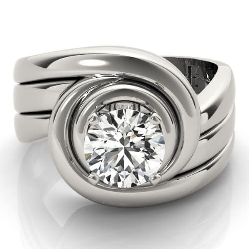 0.2 Ct Natural Round Cut Olta  Solitaire Diamond Rings in Silver 925