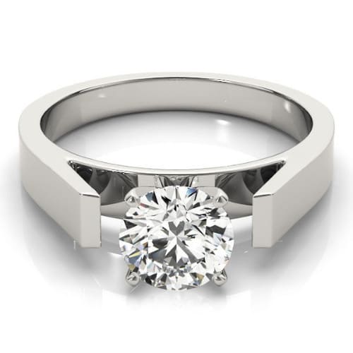 0.2 Ct Natural Round Cut Opaline  Solitaire Diamond Rings in Silver 925