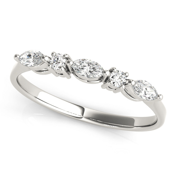 0.25 Ct Lab-Created Mixed Shape Cut Malana  Diamond Rings in 9K White Gold