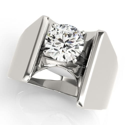 0.2 Ct Natural Round Cut Orenga  Solitaire Diamond Rings in Silver 925