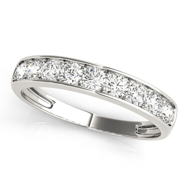 0.5 Ct Lab-Created Round Cut Ivyrose  Diamond Rings in 9K White Gold