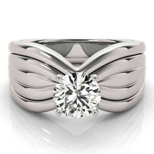 0.2 Ct Natural Round Cut Osgifu  Solitaire Diamond Rings in Silver 925