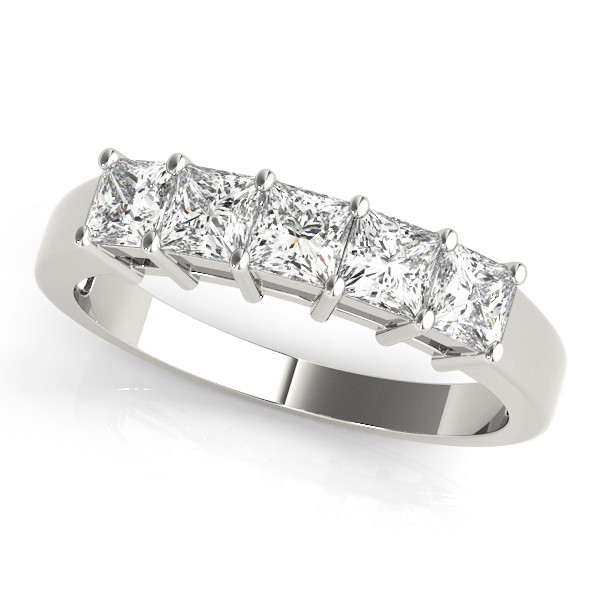 1 Ct Lab-Created Princess Cut Shalia  Diamond Rings in Silver 925