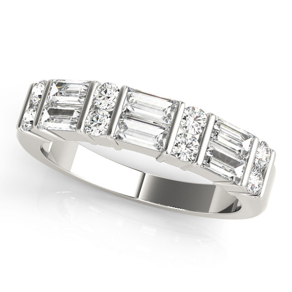 1 Ct Lab-Created Mixed Shape Cut Morgana  Diamond Rings in Silver 925