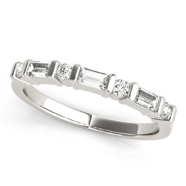 0.5 Ct Natural Mixed Shape Cut loraina  Diamond Rings in 9K White Gold