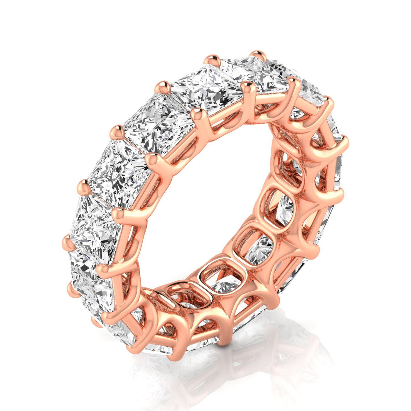 Rosalina 2.20 - 9.35 Carat 4 Prong Eternity Diamond Ring