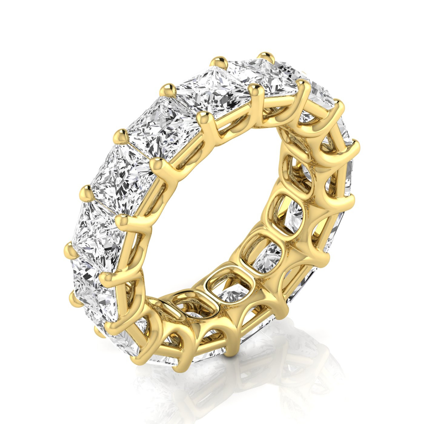 Rosalina Lab Grown Yellow Gold 4 Prong  Diamond Ring