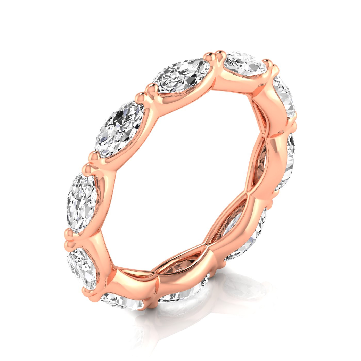 Alitzel 1.40 - 2.75 Carat 2 Prong Eternity Diamond Ring