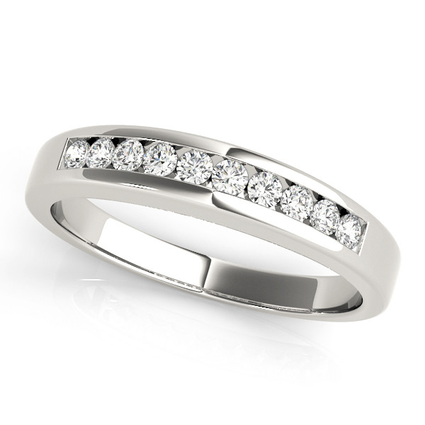 0.25 Ct Lab Grown Round Cut Rey  Diamond Rings in 9K White Gold