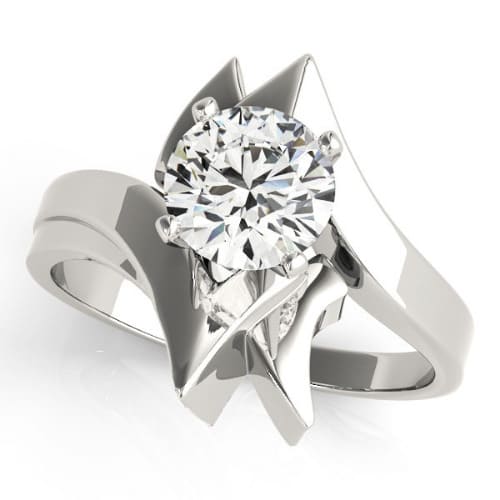 0.2 Ct Natural Round Cut Offred  Solitaire Diamond Rings in Silver 925