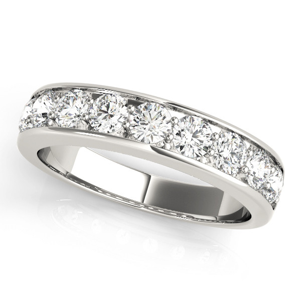 1 Ct Lab Grown Round Cut Vela  Diamond Rings in 9K White Gold