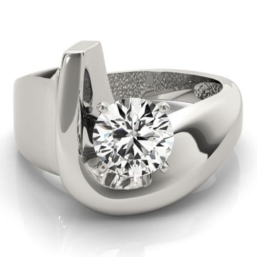 0.2 Ct Natural Round Cut Yaiiua  Solitaire Diamond Rings in Silver 925