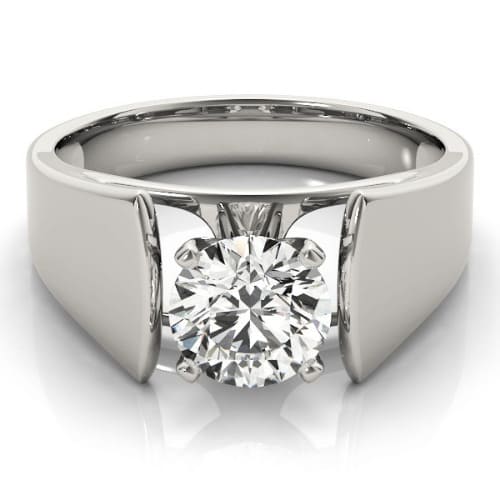 0.2 Ct Natural Round Cut Yaletha  Solitaire Diamond Rings in Silver 925