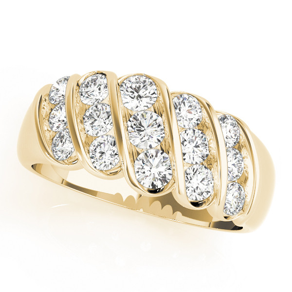 Natural Bar-Set Diamond Ring