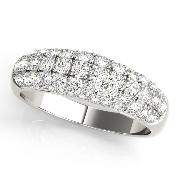 0.5 Ct Lab-Created Round Cut Measyn  Diamond Rings in 9K White Gold