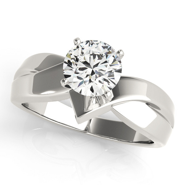 0.2 Ct Natural Round Cut Zilphia  Solitaire Diamond Rings in Silver 925