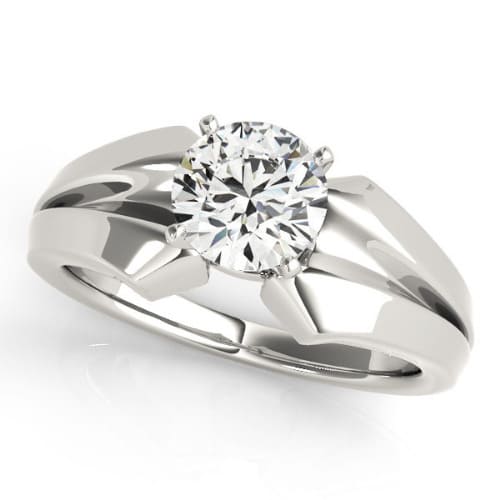 0.2 Ct Natural Round Cut Delilah  Solitaire Diamond Rings in Silver 925