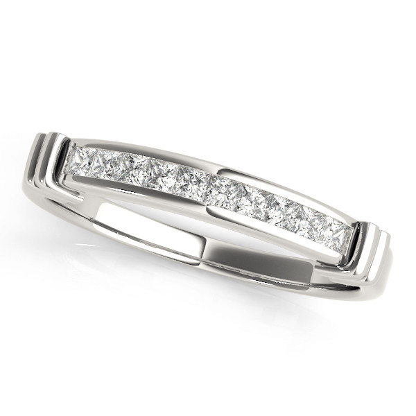 0.33 Ct Lab Grown Princess Cut Marieatta  Diamond Rings in 9K White Gold