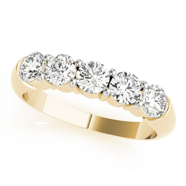 Ayleen Lab Grown Yellow Gold 4 Prong 5 Stone Diamond Ring