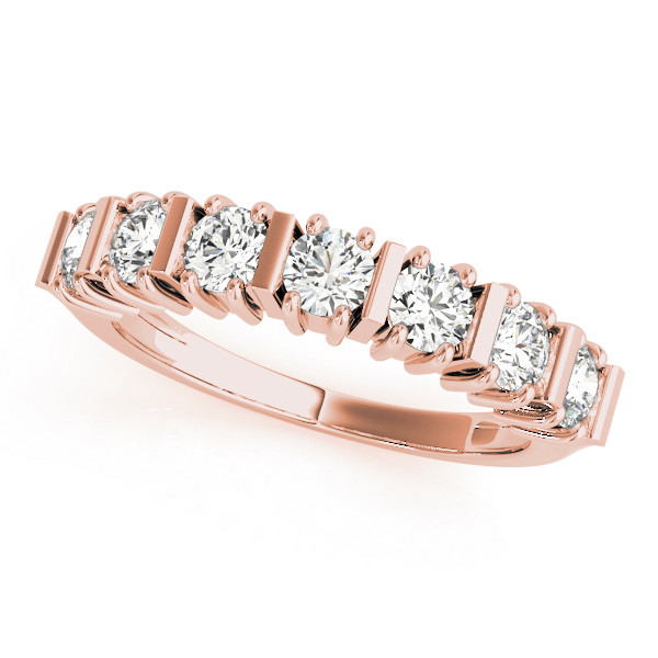 1 Ct Lab-Created Round Cut  7 Stone Ring Diamond Rings in 9K White Gold