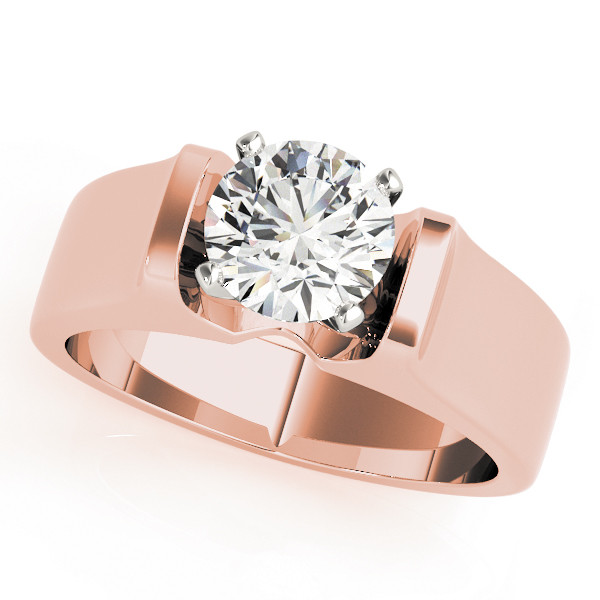 Daniela Natural Rose Gold 4 Prong Solitaire Diamond Ring