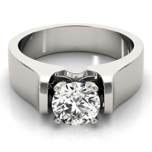 0.2 Ct Natural Round Cut Daniela  Solitaire Diamond Rings in Silver 925