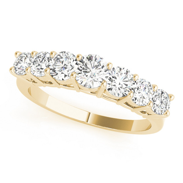 0.33 Ct Lab-Created Round Cut Aarya 7 Stone Ring Diamond Rings in 9K White Gold