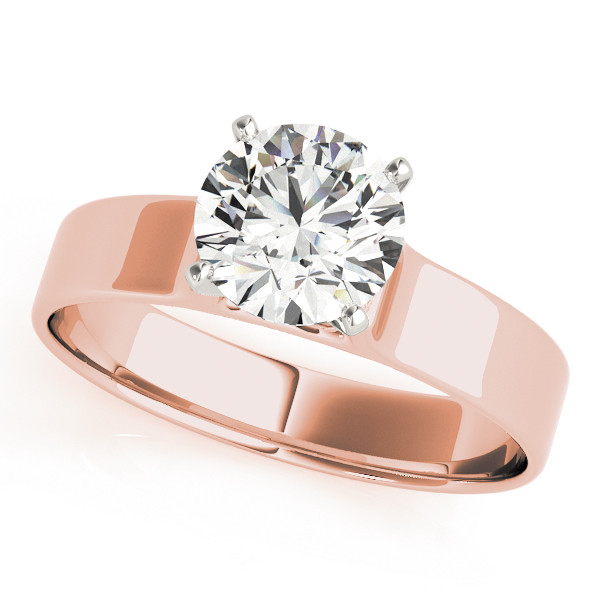 Daniella Natural Rose Gold 4 Prong Solitaire Diamond Ring