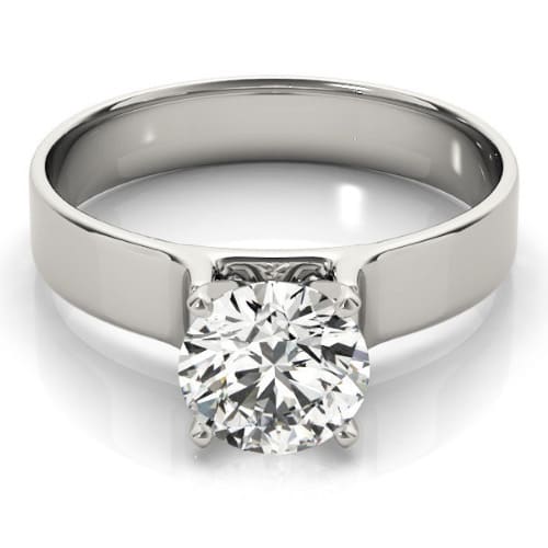 0.2 Ct Natural Round Cut Daniella  Solitaire Diamond Rings in Silver 925