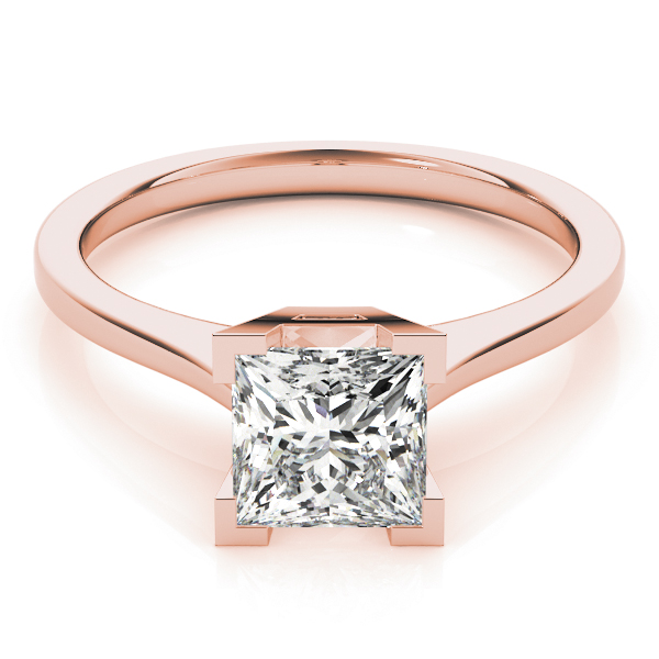 0.2 Ct Lab-Created Diamond Princess Cut Dorothy  Classic Solitaire Engagement Rings in Silver 925