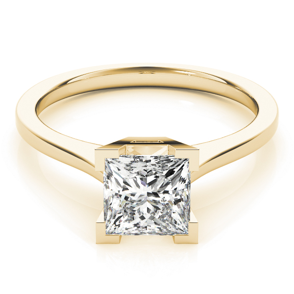 0.2 Ct Lab-Created Diamond Princess Cut Dorothy  Classic Solitaire Engagement Rings in Silver 925