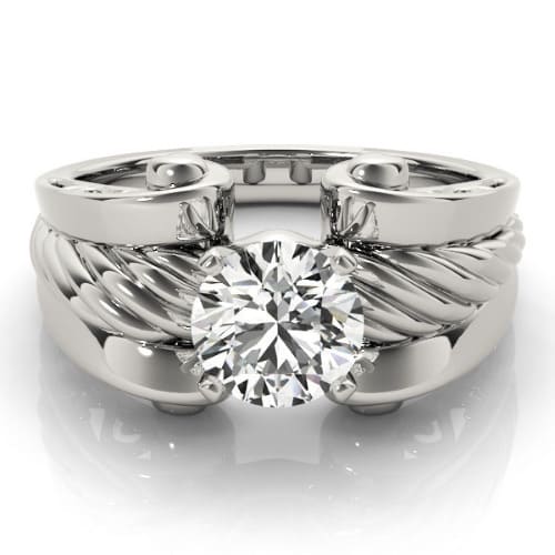 0.2 Ct Natural Round Cut Dayana  Solitaire Diamond Rings in Silver 925
