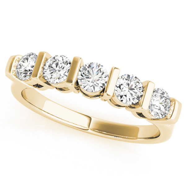 Natural Bar-Set Diamond Ring