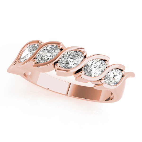 SunshineDiamonds 5 Stone Diamond Diamond Rings in 9K Rose