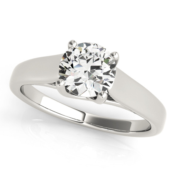 0.2 Ct Natural Diamond Round Cut Jerzi  Engagement Rings in Silver 925