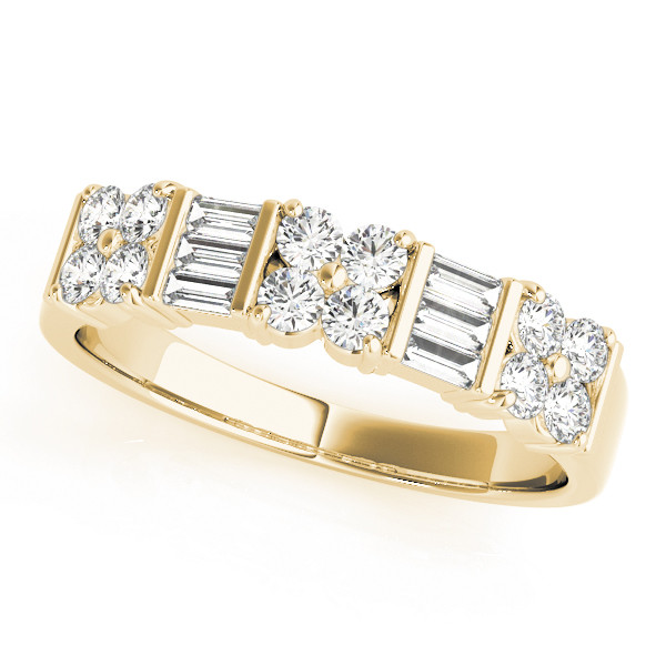 Myles Natural Bar And Prong Set  Diamond Ring