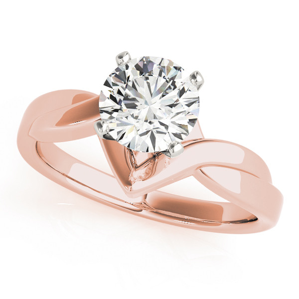Dana Natural Rose Gold 4 Prong Solitaire Diamond Ring