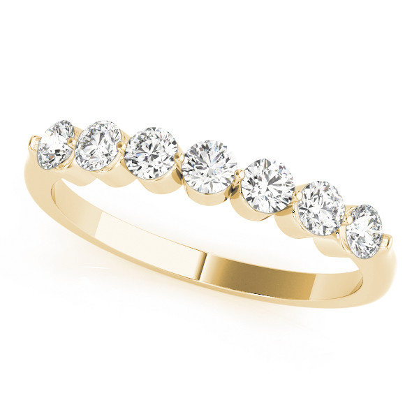 0.25 Ct Lab-Created Round Cut Avalynn 7 Stone Ring Diamond Rings in 9K White Gold