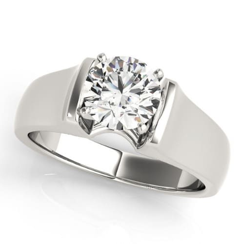 0.2 Ct Natural Round Cut Danika  Solitaire Diamond Rings in Silver 925