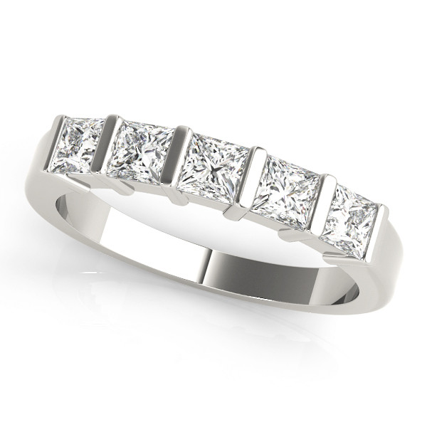 0.25 Ct Lab-Created Princess Cut Viviane  Diamond Rings in 9K White Gold