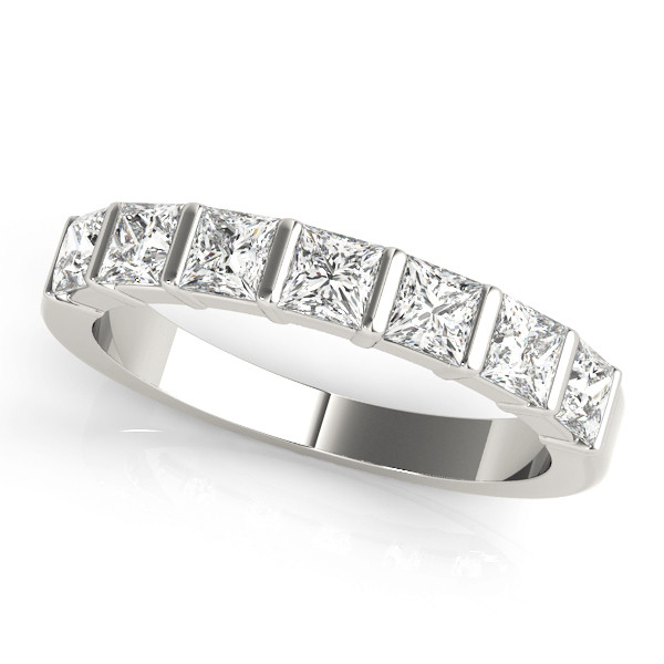 0.33 Ct Lab-Created Princess Cut Aili  Diamond Rings in 9K White Gold