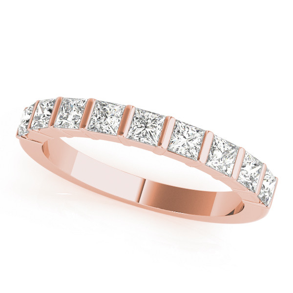 Xilenia Lab Grown Rose Gold Bar-Set  Diamond Ring