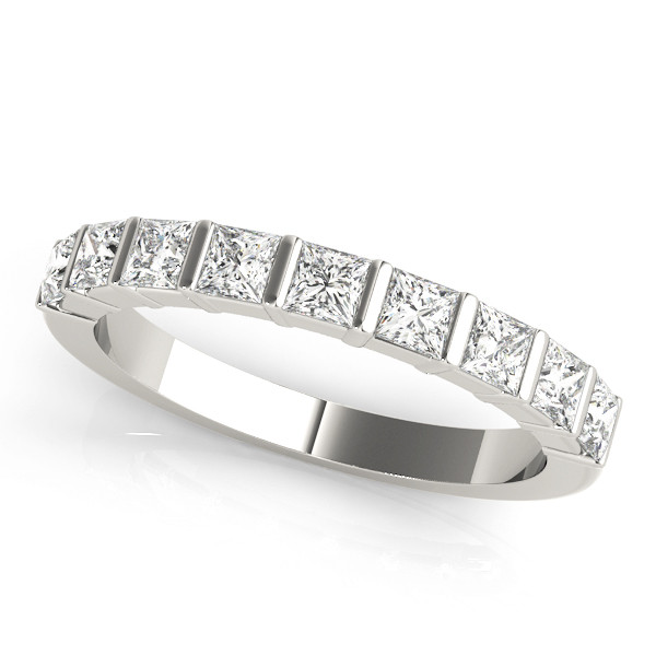 0.5 Ct Lab-Created Princess Cut Xilenia  Diamond Rings in 9K White Gold
