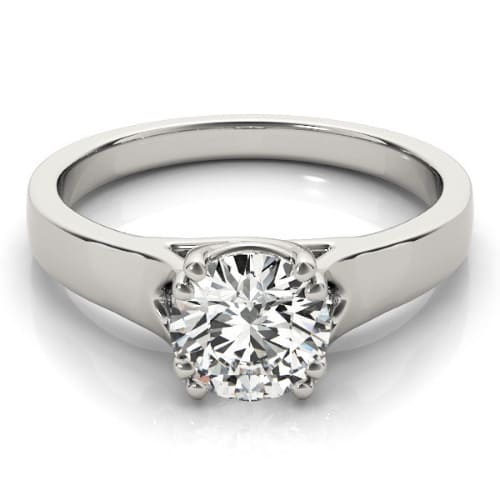 0.2 Ct Natural Round Cut Daria  Solitaire Diamond Rings in Silver 925