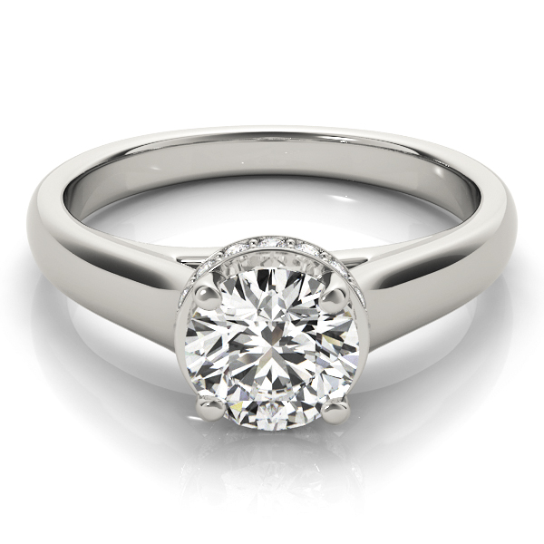 Jira Lab Grown Platinum 4 Prong  Side Stone Diamond Ring