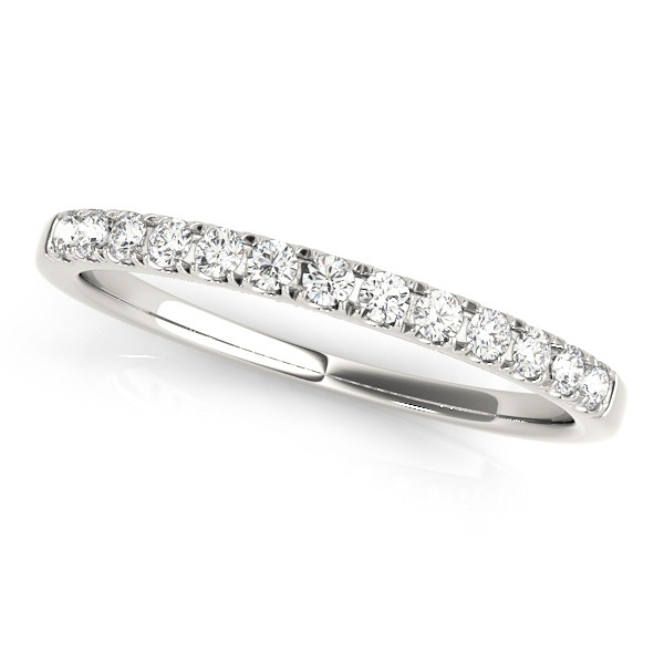 0.2 Ct Lab-Created Round Cut Rowena Three Quarter Eternity Diamond Rings in 9K White Gold