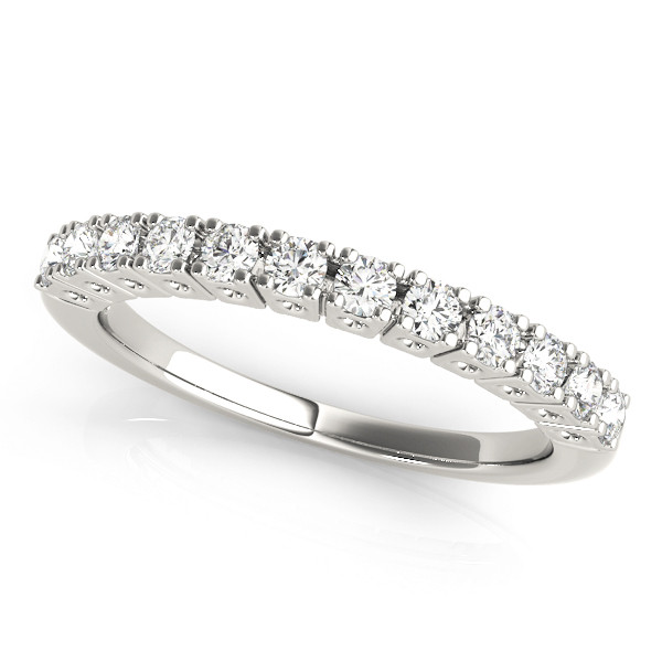 0.33 Ct Natural Round Cut Giorgia Three Quarter Eternity Diamond Rings in 9K White Gold