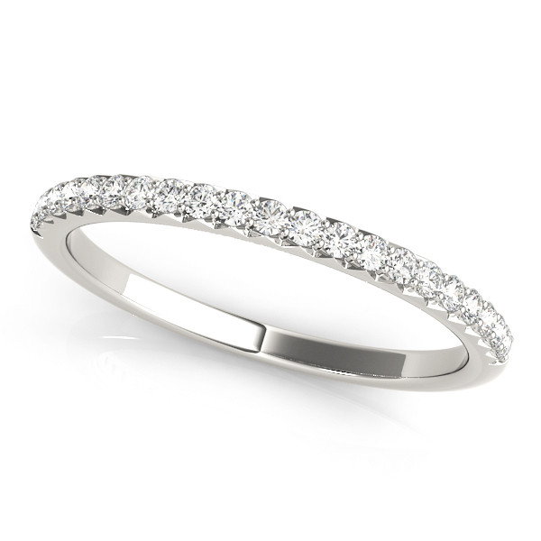 0.2 Ct Lab-Created Round Cut Emelie Three Quarter Eternity Diamond Rings in 9K White Gold